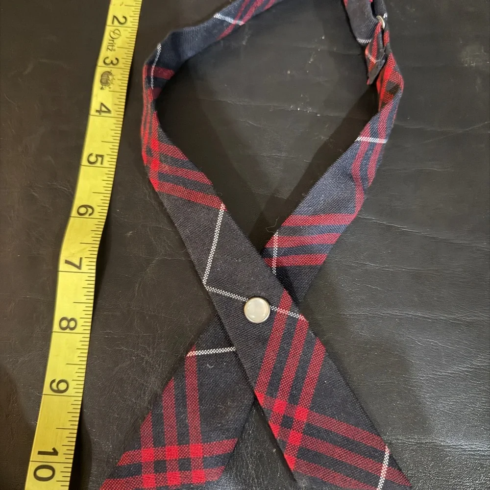 Stylish Red and Black Plaid Teen's Tie